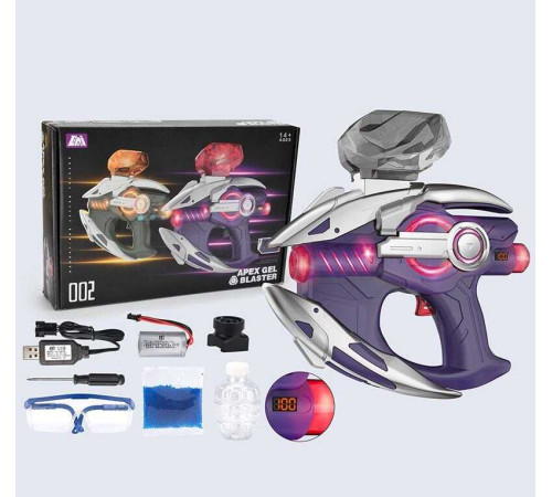 Пістолет 662 (24) стріляє орбізами, акумулятор 7.4V, підсвічування, 2 магазини, захисні окуляри, дисплей заряду батареї, орбізи, в коробці