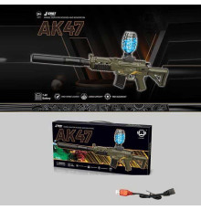 Автомат JF 028 G (24) акумулятор 7,4V, автоматичний та механічний принципи роботи, стріляє орбізами, магазин та глушник, в коробці