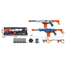 Автомат JLX 7259 (24/2) 2 кольори, механічний принцип роботи, 18 м’яких куль, 6 мішеней, в коробці