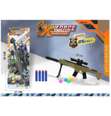 Автомат YX 001-1 (120/2) 9 круглих пуль, 4 снаряди, аксесуари, на листі