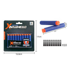 М`які патрони JLX 7111 (960/2) 10 штук, з присоскою, на листі