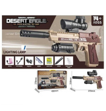 Пістолет 895-1 (24) автоматичний та механічний принципи роботи, акумулятор 7.4V, стріляє орбізами, USB-кабель, орбізи, глушник, в коробці