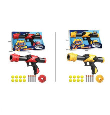 Автомат SP 469-7 (60) 2 види, механічний принцип роботи, 8 м’яких куль, 4 м’які патрони з присосками, в коробці