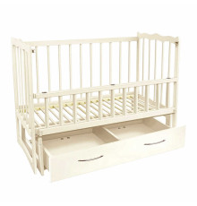 гр Ліжечко дерев. маятник + шухляда - відкидний борт "Сон" С-78133 (1) вільха - колір слонова кістка