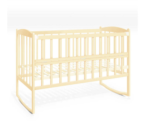 гр Ліжечко-гойдалка дитяче "Райдуга" слонова кістка (1) відкидний бортик, в пакеті