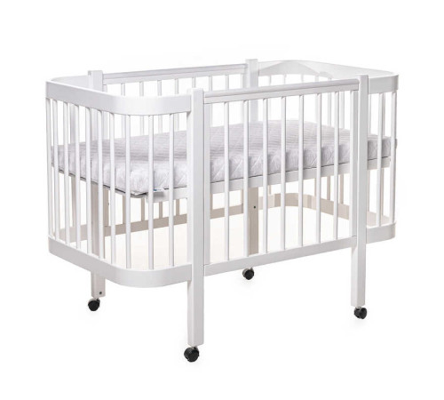 гр Ліжечко БУК "Світанок" колір - білий, без шухляди DS-9013 (1) маятниковий механізм