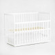 гр Ліжечко дитяче "Софія" - шарнір-підшипник+ящик з опускною боковиною (Білий, біла паличка)