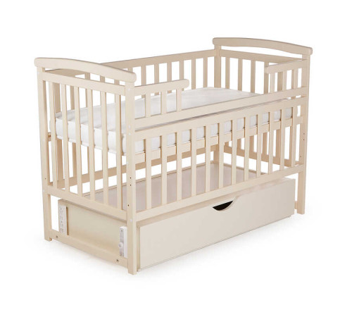 гр Ліжечко "Трансформер" колір - ваніль, з шухлядою DS-102 (1) маятниковий механізм