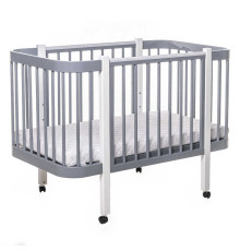 гр Ліжечко БУК "Світанок" колір сіро-білий, без шухляди DS-9014 (1) маятниковий механізм