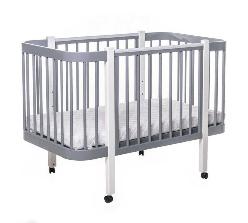 гр Ліжечко БУК "Світанок" колір сіро-білий, без шухляди DS-9014 (1) маятниковий механізм