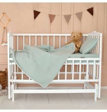 гр Ліжечко дитяче "Ангеліна-2" (1) шарнір-підшипник з відкидною боковиною, бук (білий)