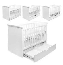 гр Ліжечко БУК "Хмаринка" колір - білий, з шухлядою + опускне DS-7011 (1) маятниковий механізм