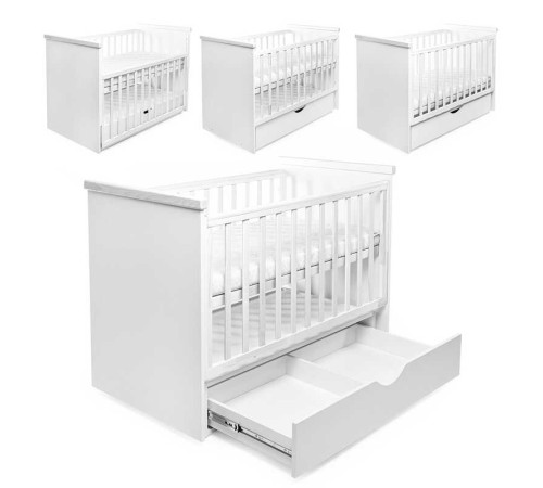 гр Ліжечко БУК "Хмаринка" колір - білий, з шухлядою + опускне DS-7011 (1) маятниковий механізм