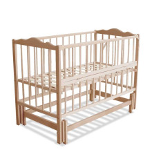 гр Ліжечко дитяче "Ангеліна-2" (1) шарнір-підшипник з відкидною боковиною, бук (Натуральна)