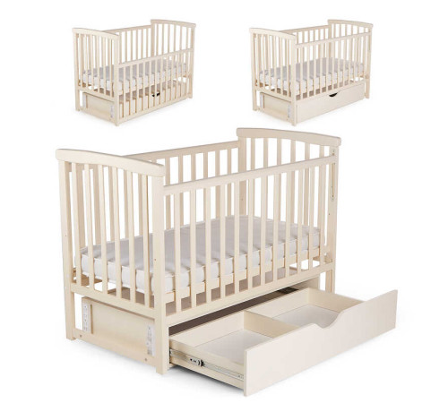 гр Ліжечко БУК "Мрія" колір - ваніль, з шухлядою DS-202 (1) маятниковий механізм