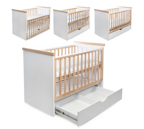 гр Ліжечко БУК "Хмаринка" колір - натуральний, з шухлядою + опускне DS-7021 (1) маятниковий механізм