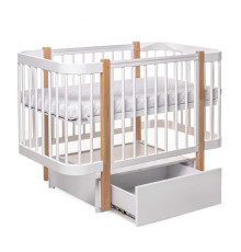 гр Ліжечко БУК "Світанок" колір біле-натуральне, з шухлядою DS-406 (1)