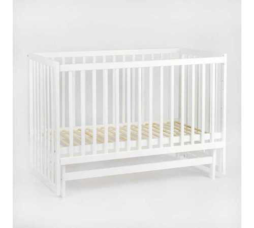 гр Ліжечко дитяче "Софія-2" - шарнір-підшипник з опускною боковиною, біла палочка (Білий)