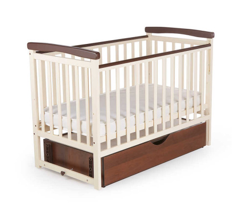 гр Ліжечко БУК "Мрія" колір ванільно-горіховий, з шухлядою DS-302 (1) маятниковий механізм