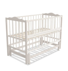 гр Ліжечко дитяче "Ангеліна-2" (1) шарнір-підшипник з відкидною боковиною, бук (Слонова кістка)