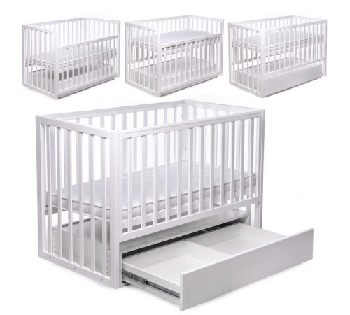 гр Ліжечко БУК "Чарівне" колір - білий, з шухлядою DS-401 (1) маятниковий механізм