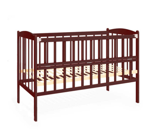 гр Ліжечко дитяче "Райдуга" колір - шоколад (1) відкидний бортик, в пакеті