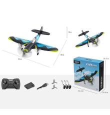 Літак на радіокеруванні 4 D-G 8 (20) акум. 3.7V, USB-кабель, шасі, запасні лопаті, пульт 2.4 GHz, підсвічування, в коробці