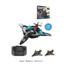 Літак на радіокеруванні E Штрих = 80021 (24) підсвічування, парогенератор, пульт 2.4 GHz, браслет для керування, підключається до телефону, камера, запис відео, запасні лопаті, в коробці