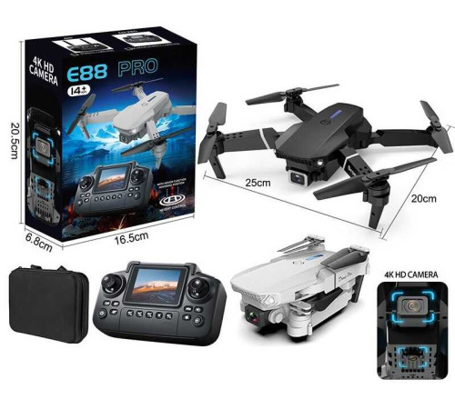 Квадрокоптер E 88 PRO Штрихкод = 80120 (36) в коробці – в наличии! Купите сейчас у KAZKOVA