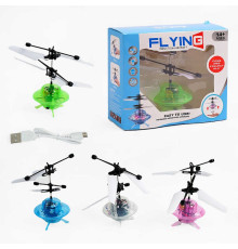 Літаюча іграшка HFD 802 (120) "НЛО", підсвічування, сенсорне керування, вбудований акумулятор, 3 кольори, в коробці, ВИДАЄТЬСЯ ТІЛЬКИ МІКС ВИДІВ