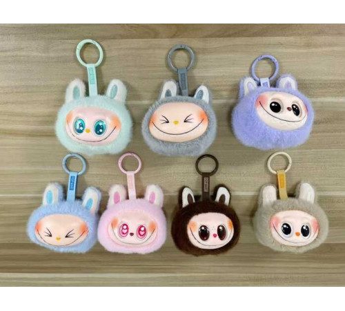 М`яка іграшка-брелок M 19740 (360) ЦІНА ЗА 1 ШТУКУ, герой, висота - 9 см, м'яке хутро, підсвічування, пісня, текстильна стрічка, карабін