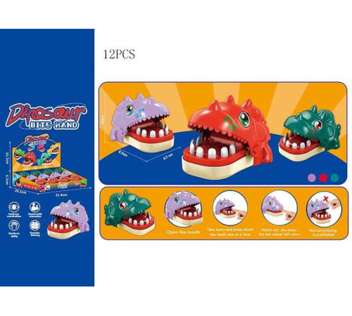 Набір зубастиків X 023-76 C (48) ЦІНА ЗА 12 ШТУК В БЛОЦІ, механічний, довжина - 8,5 см