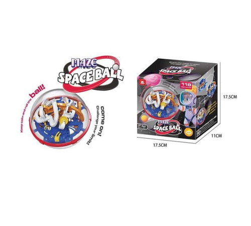 Лабіринт XS 977-145 (72/2) 3D сфера, 118 перешкод, в коробці