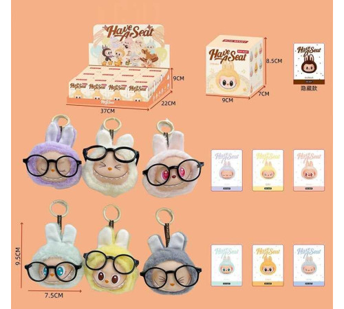 М'яка іграшка-брелок LBB 003 (36/2) ЦІНА ЗА 12 ШТУК В БЛОЦІ, герой, розмір - 7.5х9.5 см, текстильна стрічка, карабін, в коробці