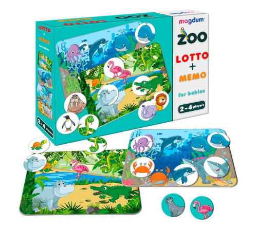 гр Гра настільна розвиваюча ME5032-21 EN "Лото+мемо Зоопарк" (60) "Ludum" – в наличии! Купите сейчас у KAZKOVA