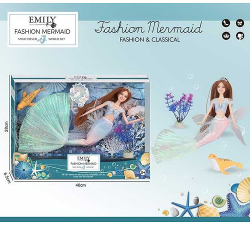 Лялька QJ 137 A (36/2) "Русалонька", висота 30 см, фігурка морського мешканця, у коробці