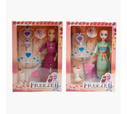 Лялька D 1207 (96/2) 2 види, висота 29 см, діадема, паличка, фігурка, в коробці