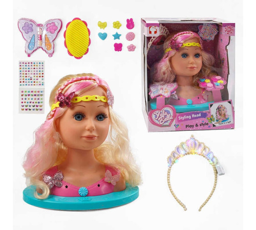 Манекен для зачісок YL 888 D-1 (8) манекен для зачісок та макіяжу, світловий ефект, з аксесуарами, в коробці