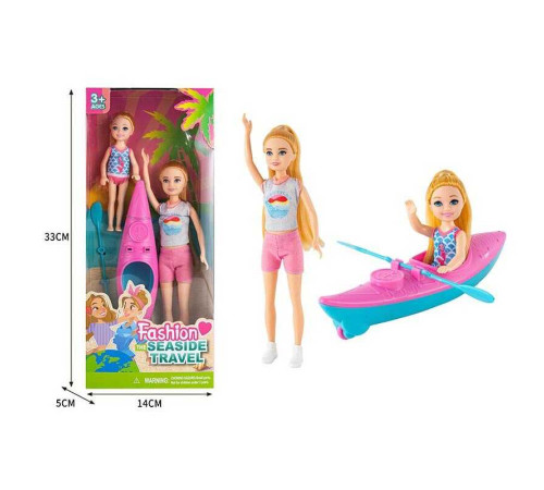 Набір ляльок ST 55669-10 (120/2) 2 ляльки висотою 25 і 12 см, каяк з веслом, в коробці