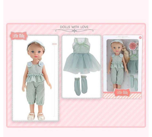 Лялька 91098 F (36) висота 33 см, костюм, шкарпетки, головний убір, в коробці