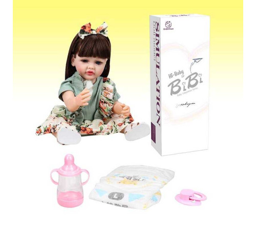 Лялька XBY 5526 (12) висота 52 см, гумова, пляшечка, памперс, соска, в коробці