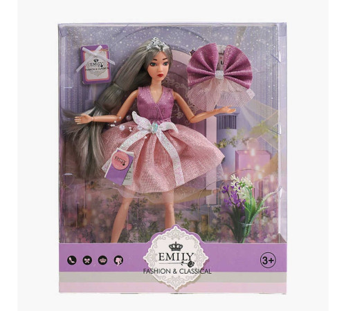 Лялька QJ 118 A (48/2) діадема, квітка, заколка для волосся, висота 30 см, в коробці