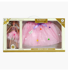 Лялька QJ 069 D (12) висота 30 см, спідничка для дівчинки у наборі, в коробці