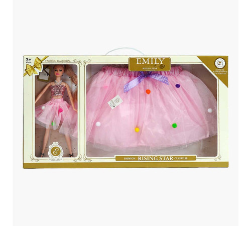 Лялька QJ 069 D (12) висота 30 см, спідничка для дівчинки у наборі, в коробці