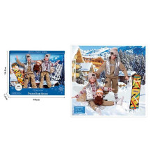 Набір ляльок A 807 A (24/2) "Спортивна сім'я", 3 ляльки, висота 30см, сноуборд, сани, окуляри, знімний одяг та взуття, в коробці