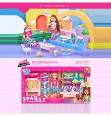 Лялька 7016 (32) 14 см, аксесуари, меблі, в коробці