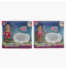 Лялька GN 686-1 (128/2) 2 види, висота: 11,5см, аксесуари, знімний одяг, ванна, в коробці