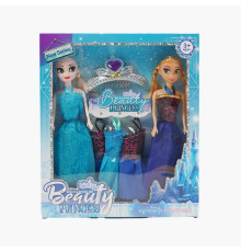 Набір ляльок MY 3207 Y1 (60/2) 2 ляльки, 27 см, корона, рухомі кінцівки, знімний одяг, аксесуари, в коробці