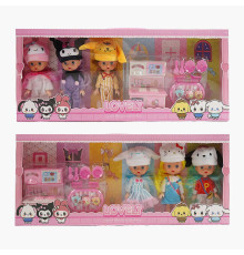 Набір ляльок XD 113 D (60/2) 2 види, висота - 17 см, знімний одяг, взуття, аксесуари, рухомі елементи, в коробці