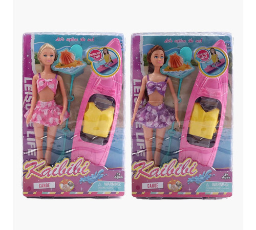 Лялька WG 246 (48/2) 2 види, висота - 30 см, голова — гума, тіло — пластик, знімний одяг, човен, весло, рятувальний жилет, в коробці – в наличии! Купите сейчас у KAZKOVA